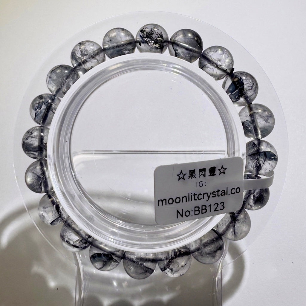 冰透黑閃靈 11mm+ | 淨化負能量 | 辟邪擋煞 | 清除氣場 | 能量放大 | 深層淨化