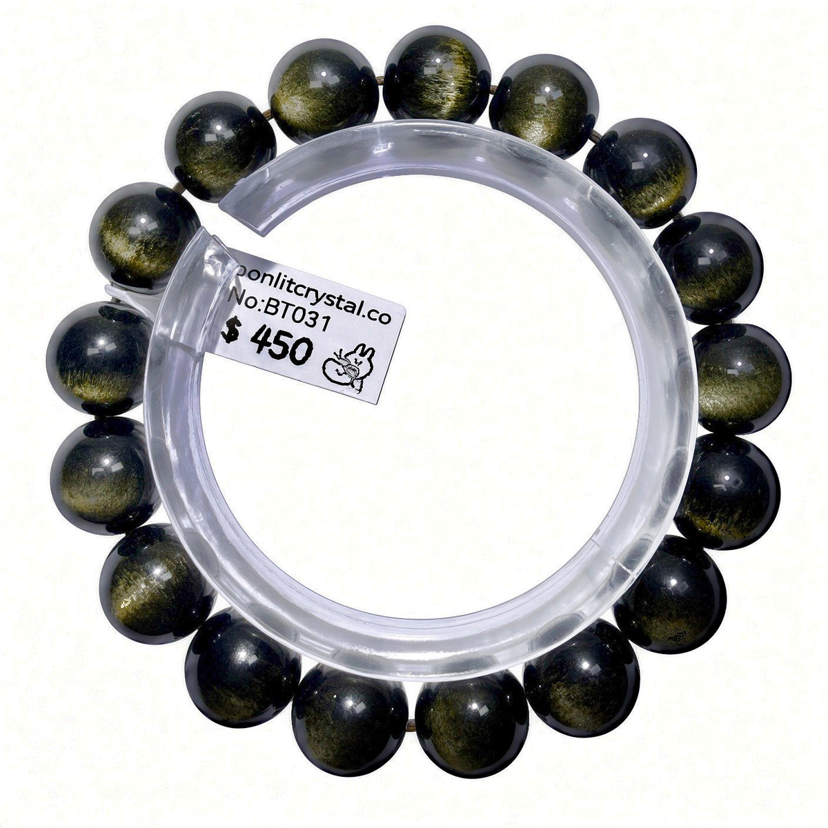 High-Grade Gold Sheen Obsidian 11mm+ | Powerful Wealth Attraction | Attracts Windfall Luck | Wards Off Evil and Blocks Negative Energy | Protects Against Naysayers | Absorbs Negative Energy | Dispels Sickness | Amulet