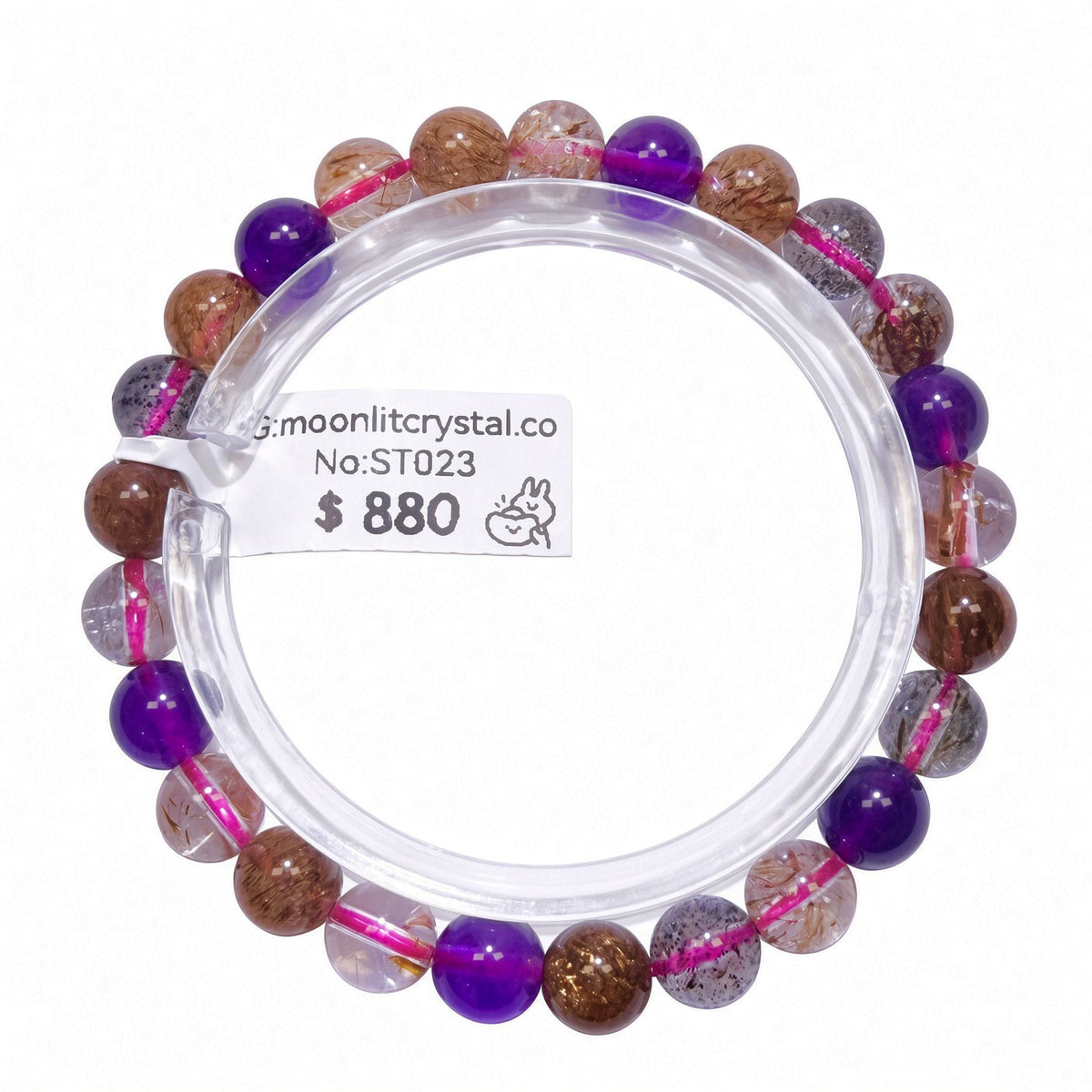 Super Seven Crystal 10mm+ | All-purpose Crystal | Attract Wealth | Improve Luck | Boost Relationships | Enhance Energy | Ward off Villains | Purify Aura