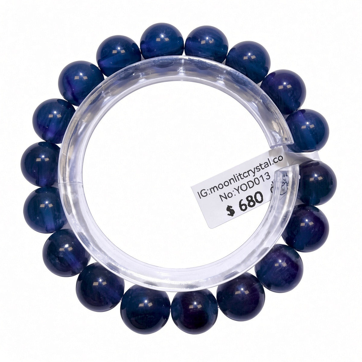 Devil Blue Fluorite 9mm+ | Stone of Wisdom | Enhances Focus | Mental Clarity | Stress Relief | Expressive Ability | Dispels Negative Energy
